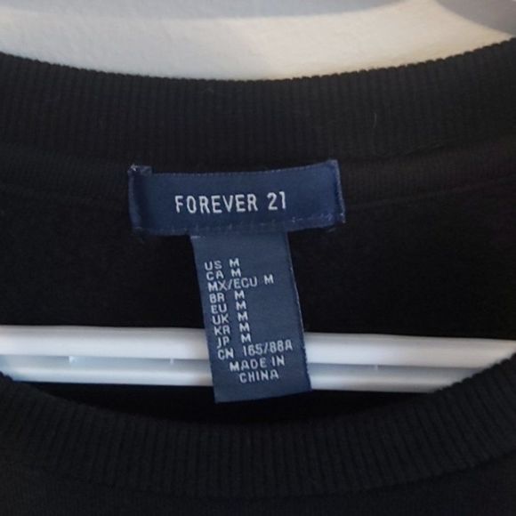 Forever 21 Black Chill Sweater Sweatshirt M - Picture 5 of 9